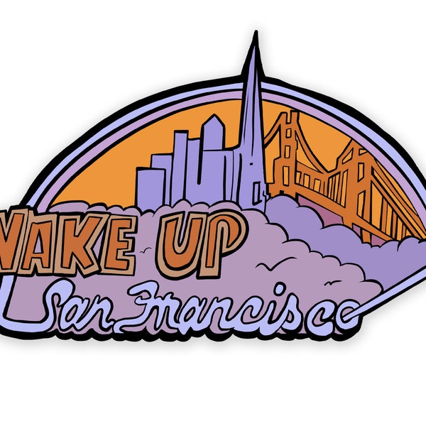 Wake Up San Francisco Enamel Pin - France | Épinglettes de retour | Épinglettes nostalgie | broches | Maison pleine | Broche des années 90