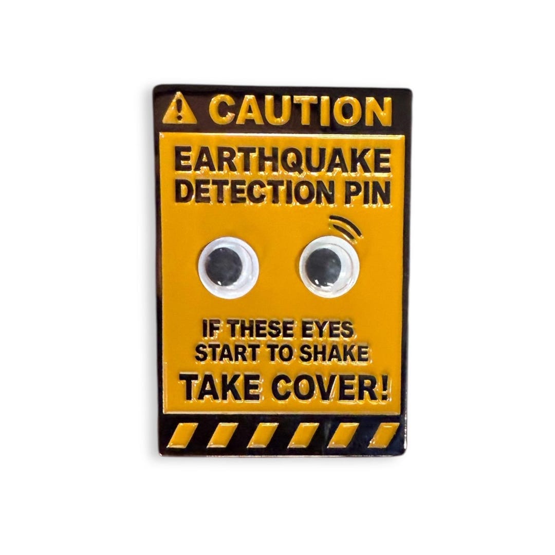 Earthquake Detection Enamel Pin | Funny Pins | Earthquake | California ...