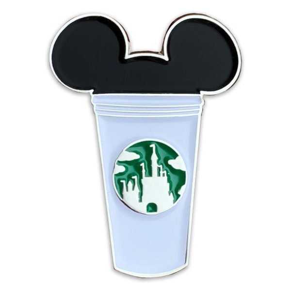 Mouse ears Castle Coffee Cup Pin | Coffee pins | Lapel Pin | Coffee