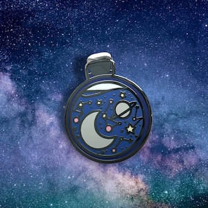 Astronomy Jar Enamel Pin | stars pin | planets pin | stars and planets | astronomy enamel pins