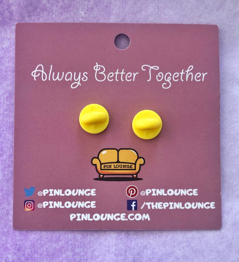 Pizza Pair  Sticking Together   Best friends pins BFF Pin image 3