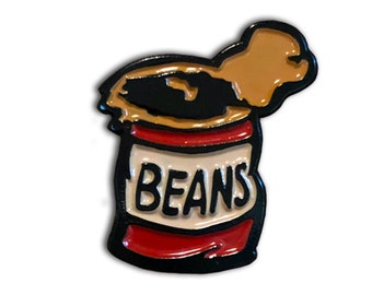 Can of Beans Enamel Pin | Food Pins | Beans Pins | Cartoon Pins