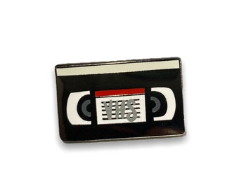 VHS Tape Enamel pin | throw back pin | VCR pin | cassette tape pin | nostalgia pin