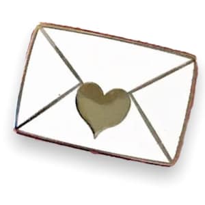 Liebesbrief Emaille Pin | Buchstabenstifte | Herznadel | Love Pin | Valentinstag Pin