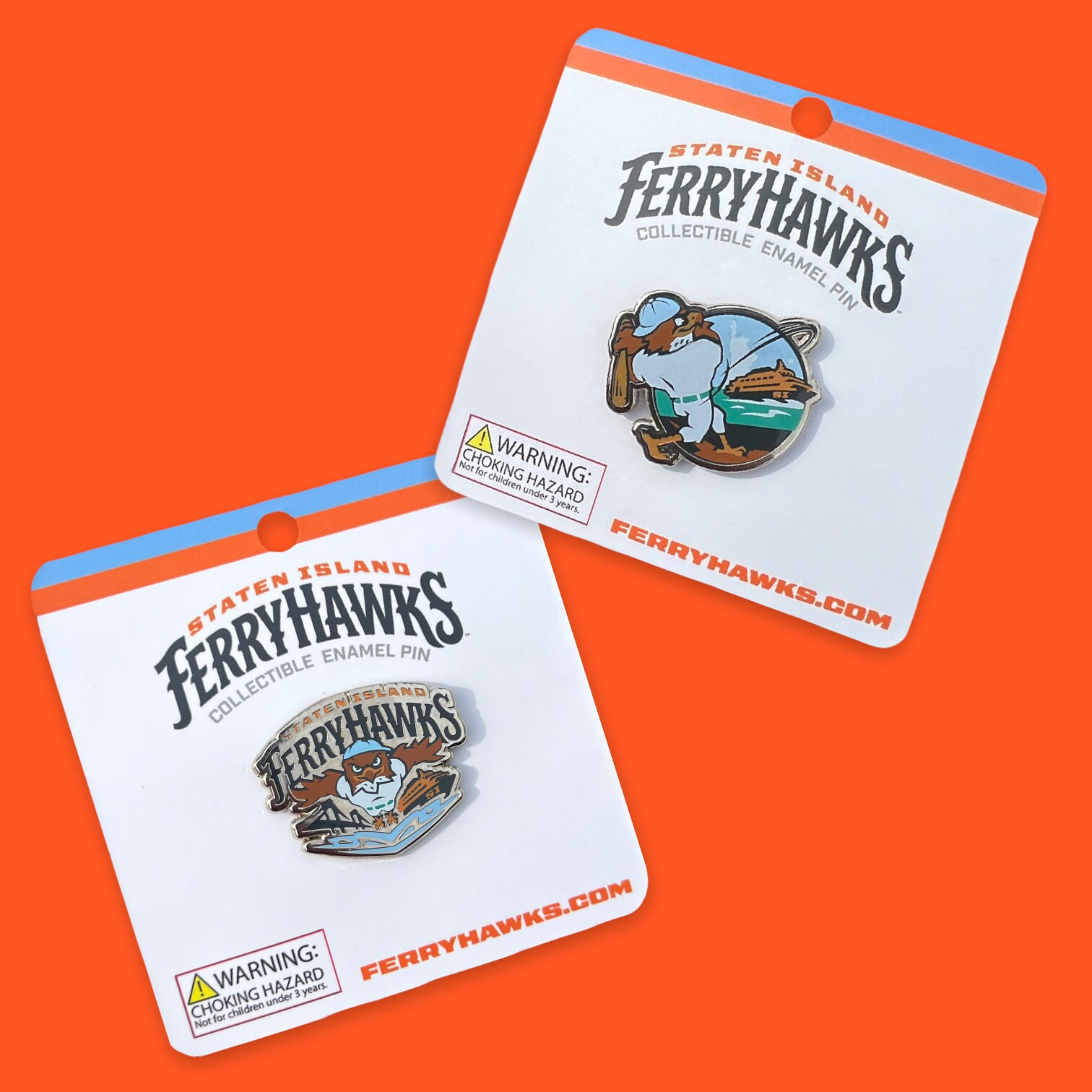 Staten Island Ferry Hawks Enamel Pins Baseball Pins Ferry Etsy