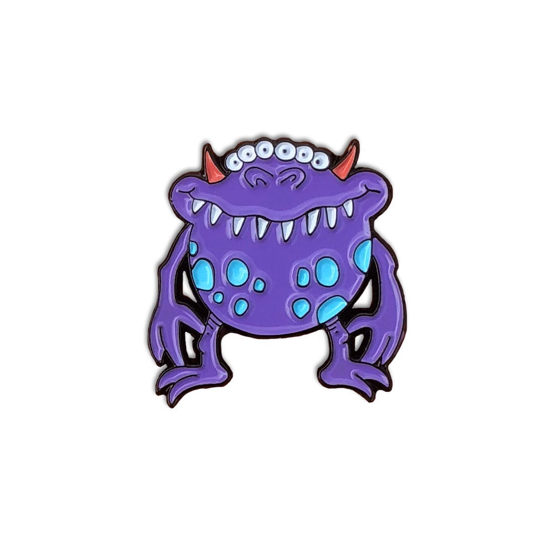Purple Monster Enamel Pin Halloween Pins Monster Pins Scary Etsy