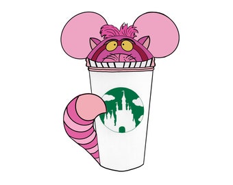 Cheshire Cat Castle Coffee Cup Pin / Alice in wonderland pin / mad hatter pins / alice in wonderland accessori
