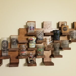 Shot Glass Display Case Wall Mount