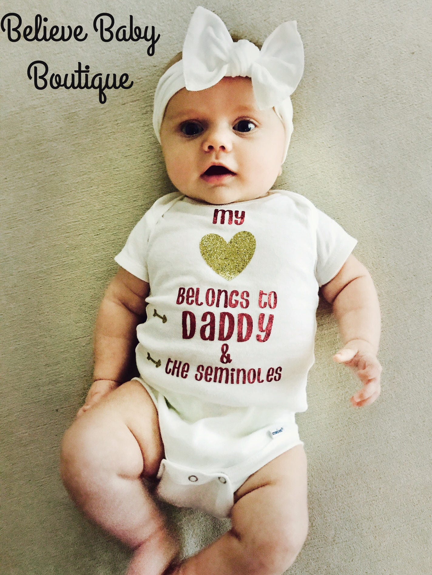 FSU/ Boho Baby Outfit college onesie fsu baby outfit fsu Etsy