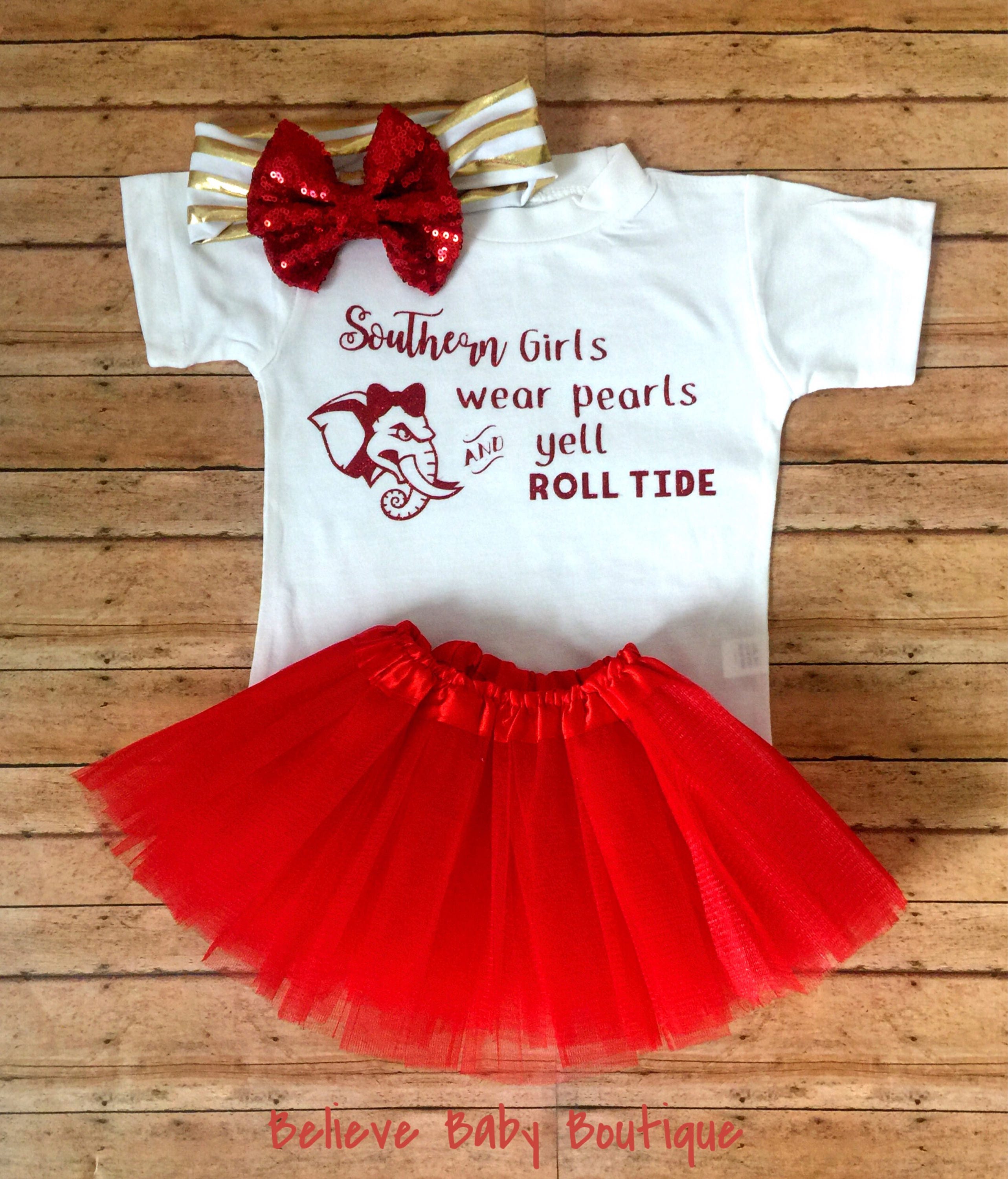 Alabama Baby Outfit college football baby roll tide outfit Etsy