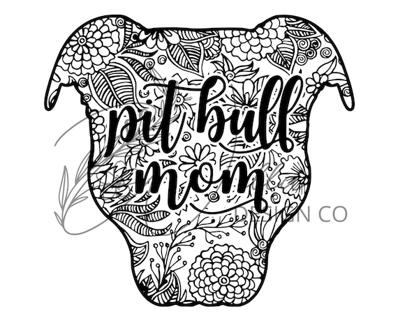 Download Pitbull Mom SVG Mandala Pit Bulls Mandala PNG | Etsy