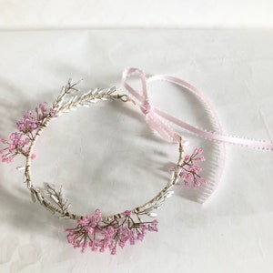 Pink flower headband, Photo Shooting Accessory/Flower Crown/For Girls/For Women/Flower Girl