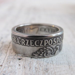 Coin Ring Poland Polish souvenir Coin Ring Souvenir from Poland 20 zlotych Rings from Coins Polski złotyh Free Shipping image 4