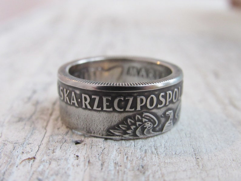 Coin Ring Poland Polish souvenir Coin Ring Souvenir from Poland 20 zlotych Rings from Coins Polski złotyh Free Shipping image 4