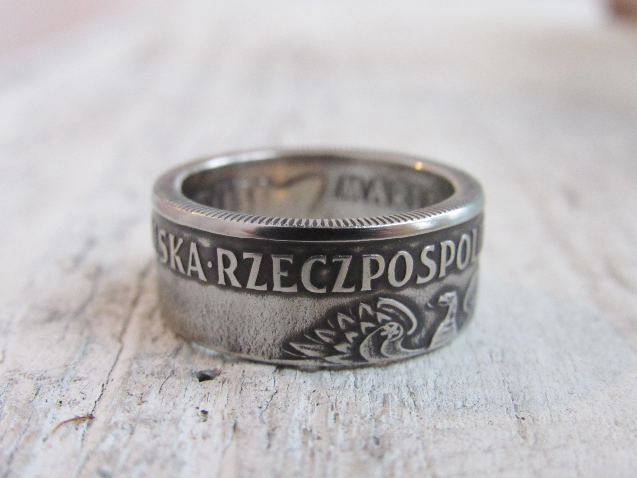 Coin Ring Poland Polish Souvenir Coin Ring Souvenir From Etsy