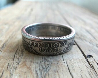 Kentucky Coin Ring - Kentucky State Ring - Travel Ring - State Quarter Ring - Kentucky state quarter coin ring USA