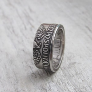 Coin Ring Poland Polish souvenir Coin Ring Souvenir from Poland 20 zlotych Rings from Coins Polski złotyh Free Shipping image 2