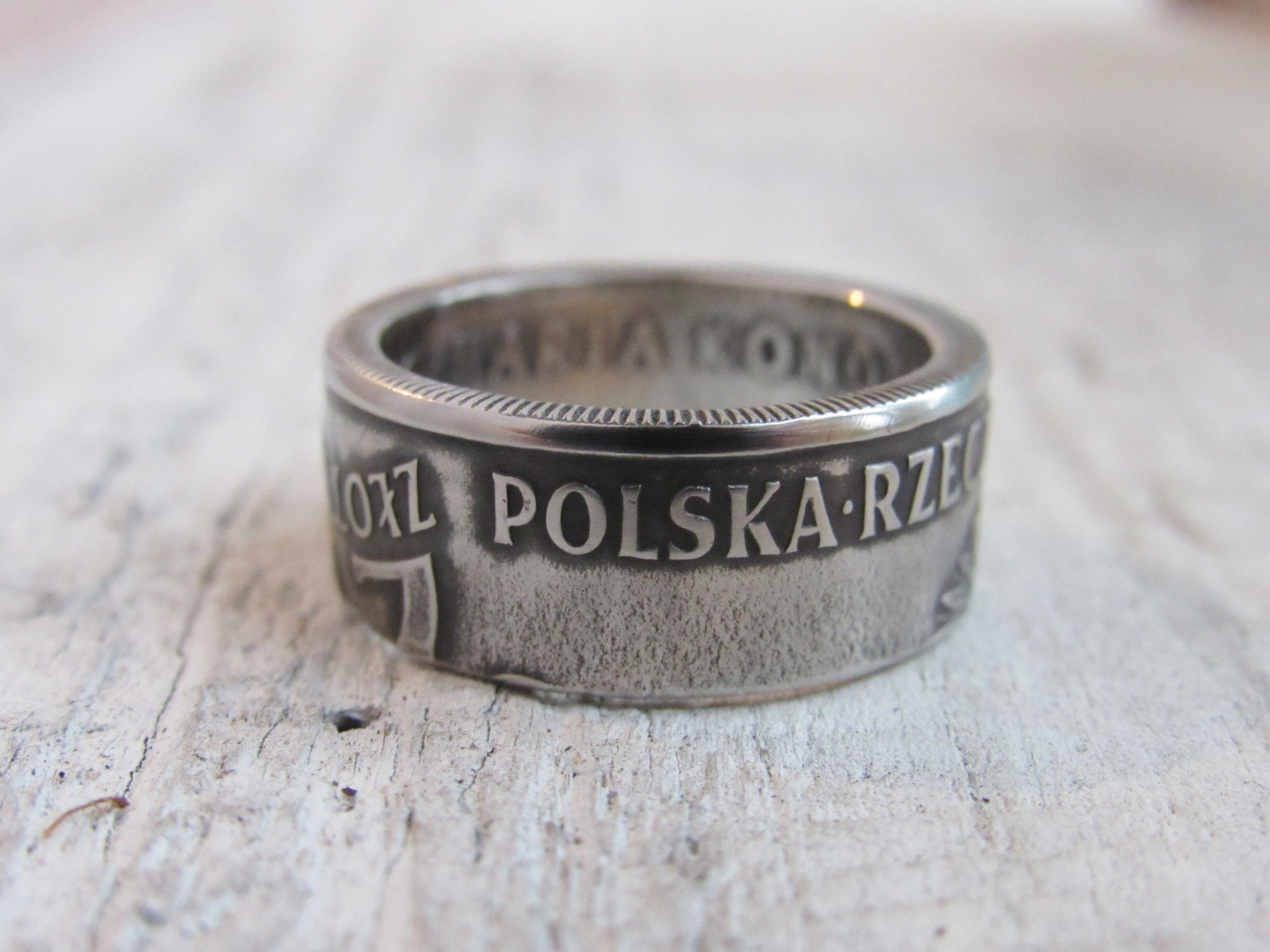Coin Ring Poland Polish Souvenir Coin Ring Souvenir From Etsy