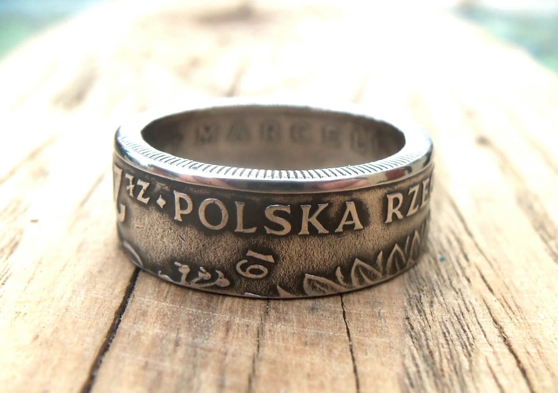 Polish Souvenir Coin Ring Polish Jewelry Souvenir From Etsy