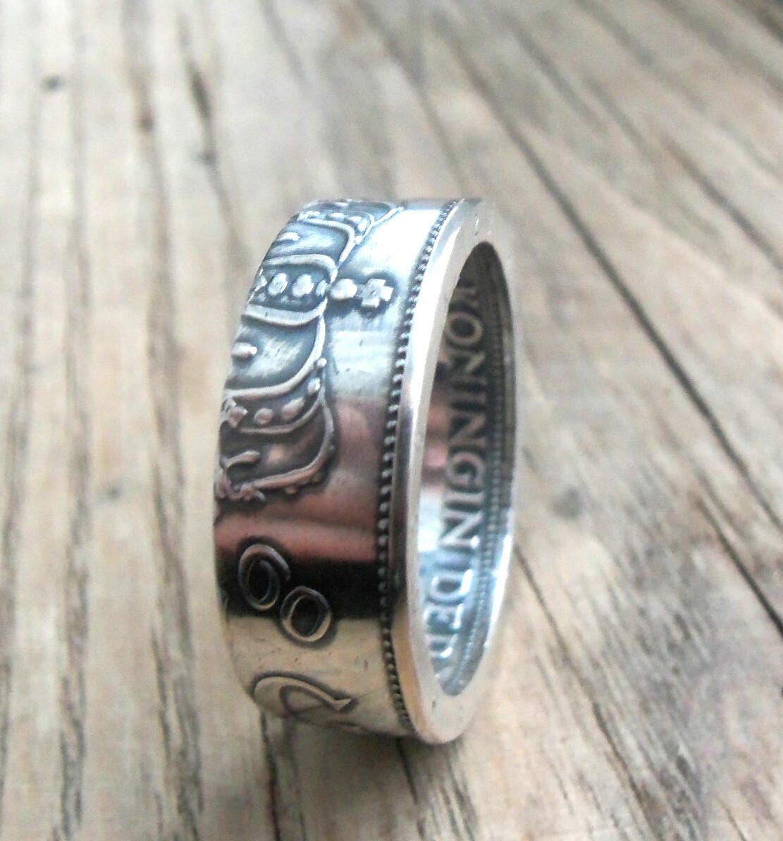 Silver Coin Ring Netherlands - Dutch Coin Ring - Netherlands 2 1/2 ...