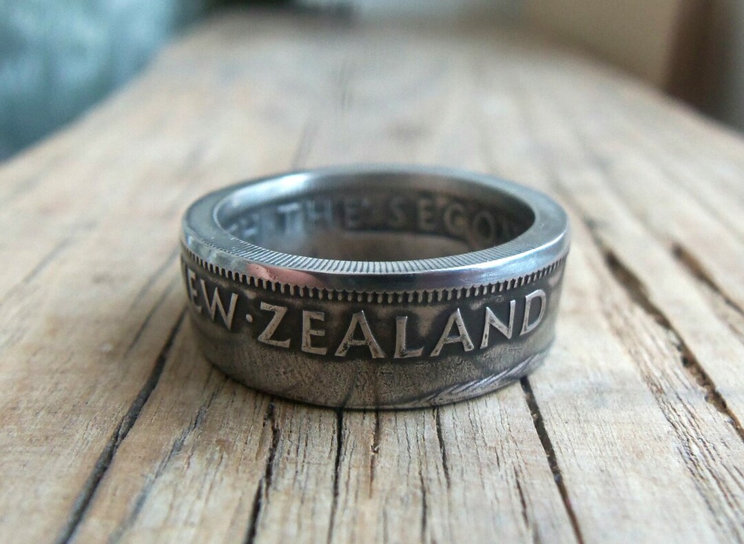 New Zealand Coin Ring - Ring Made From a New Zealand Coin - Hand Forged ...
