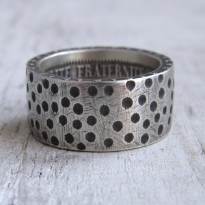 French Silver Coin ring , Coin ring France ,Silver Coin Ring, coin jewelry,silver handmade rings-Men&#39;s Silver Ring