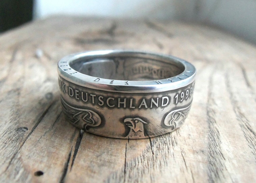 Germany Silver Coin Ring - Deutsches Coin Ring