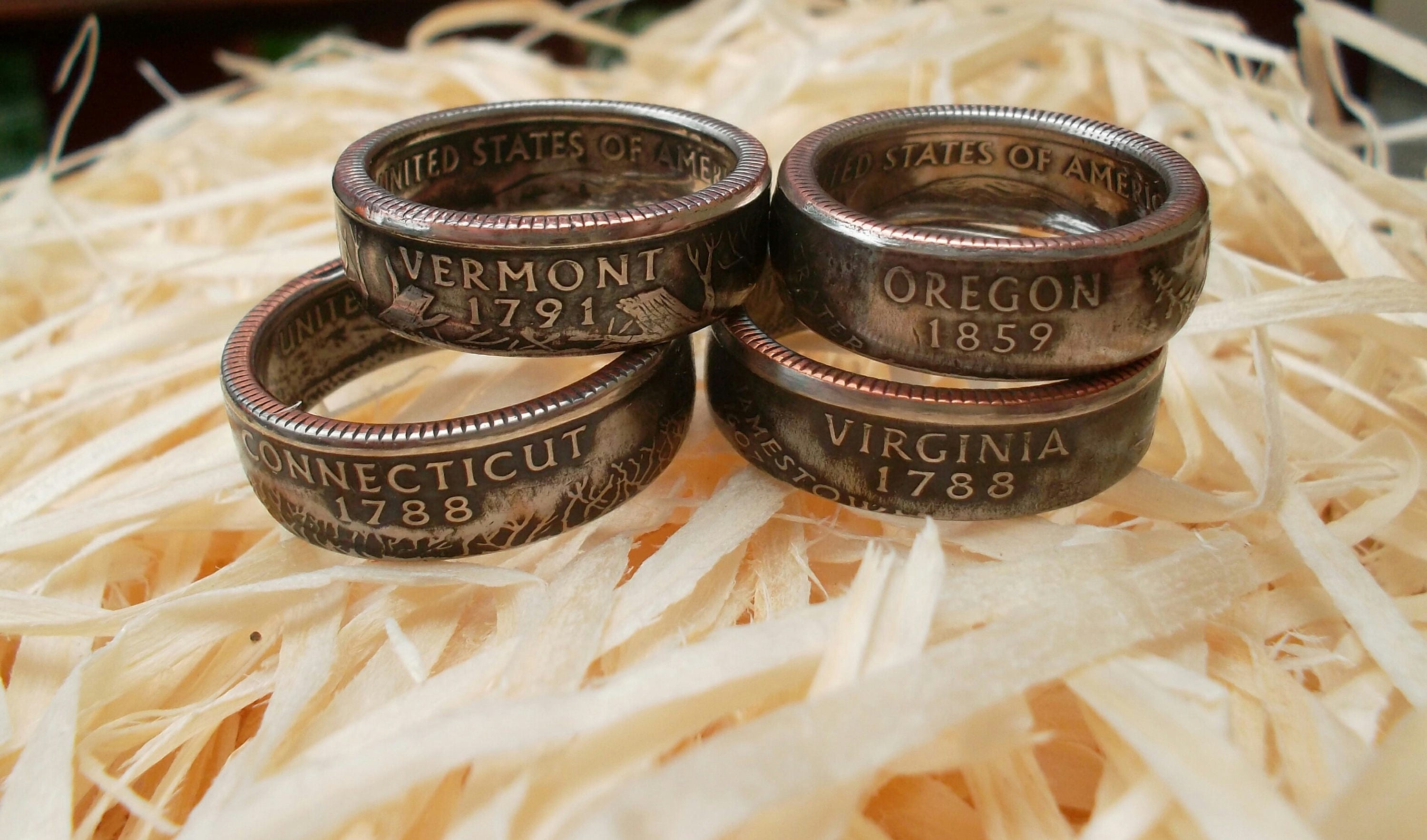 US State Quarter Ring State Quarter Ring Coin Ring Coin - Etsy
