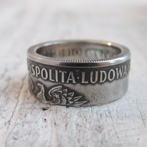 Coin Ring Poland Polish souvenir Coin Ring Souvenir from Poland 20 zlotych Rings from Coins Polski złotyh Free Shipping image 3