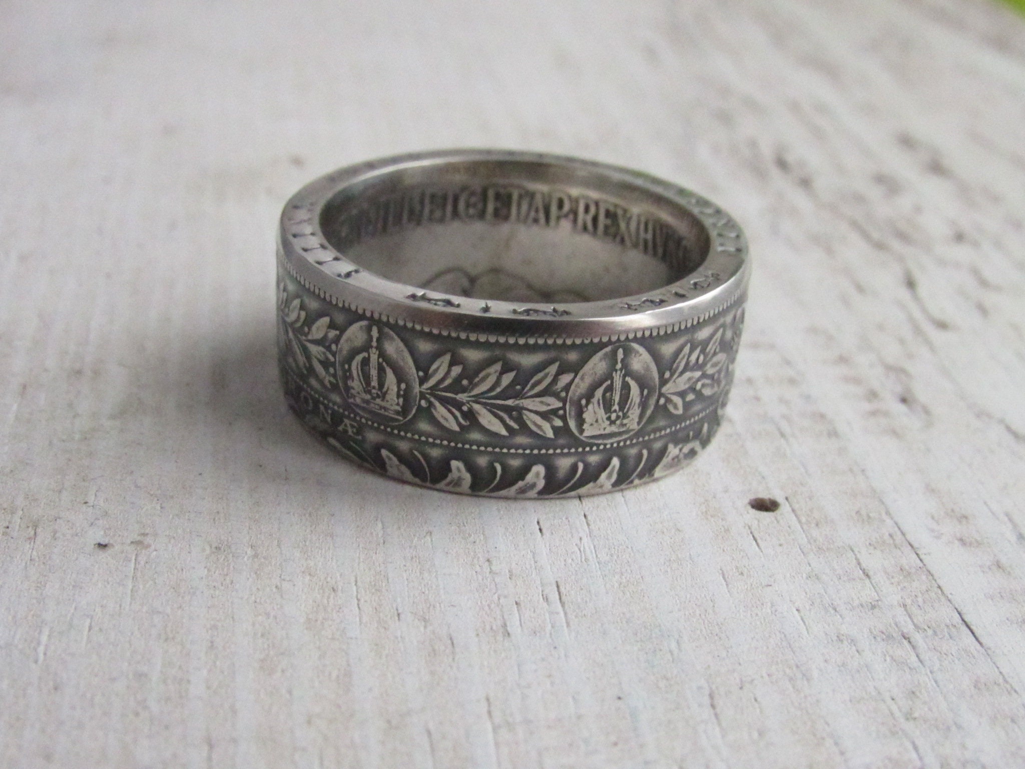 Silver Coin Ring Austria - Austrian Silver Rings - Austrian Men's ...