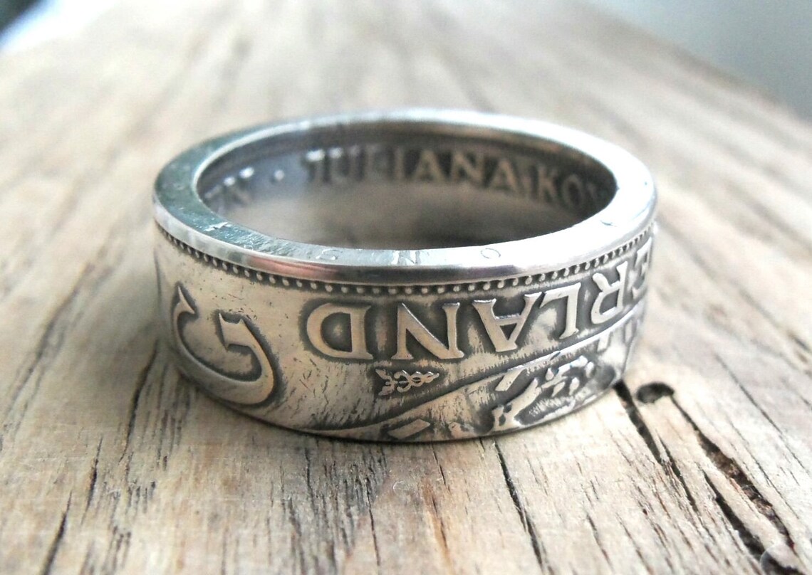 Silver Coin Ring Netherlands - Dutch Coin Ring - Netherlands 2 1/2 ...