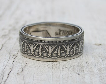 Egypt Silver Coin Ring - Egyptian jewelry - Egyptian coin ring - Ring from Egyptian coin - Silver coin ring - Coin jewelry - Egypt
