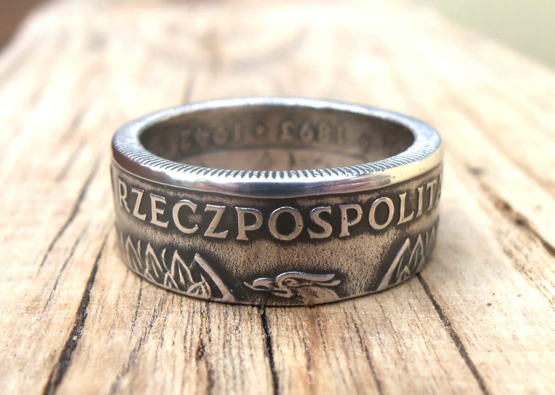 Polish Souvenir Coin Ring Polish Jewelry Souvenir From Etsy