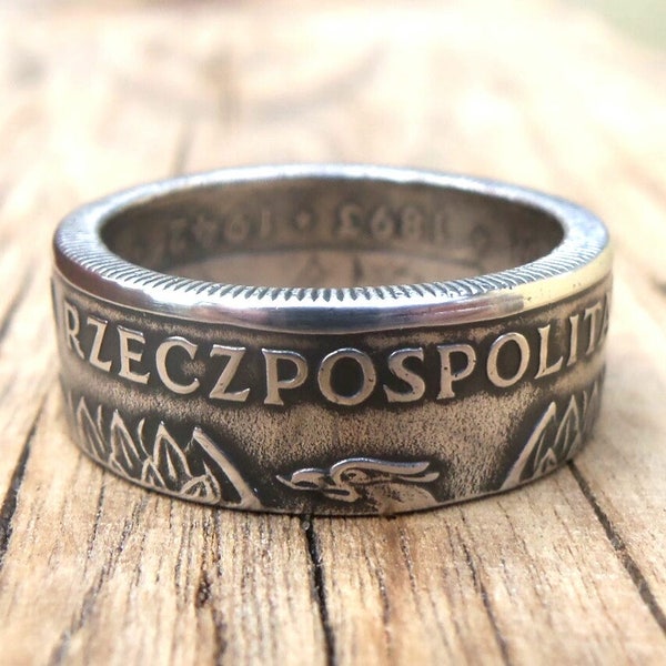 Polish souvenir Coin Ring - Polish jewelry - Souvenir from Poland - 20 zlotych - Rings from Coins - Polski złotyh