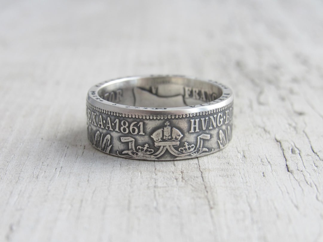 Silver Coin Ring Austria - Austrian Silver Rings - Austrian Men's ...