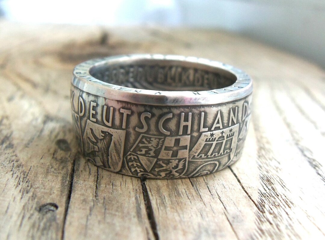 German Silver Coin Ring 10 Mark 1989 Bundesrepublic Deutschland