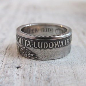 Coin Ring Poland Polish souvenir Coin Ring Souvenir from Poland 20 zlotych Rings from Coins Polski złotyh Free Shipping image 8