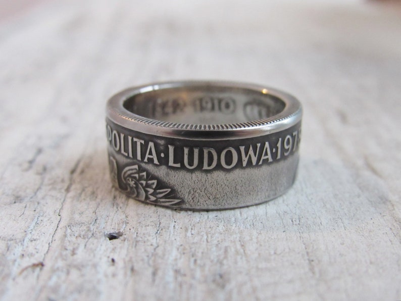 Coin Ring Poland Polish souvenir Coin Ring Souvenir from Poland 20 zlotych Rings from Coins Polski złotyh Free Shipping image 8