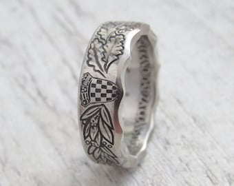 Coin ring Croatia - Republica Hrvatska - Croatian coin ring - Croatia - Croatian jewelry - Size 8 - 14 US
