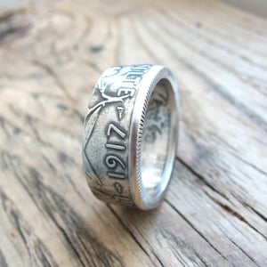 Silver coin ring France French jewelry French coin ring French silver coin ring Ring from French coin Handmade Rings image 4