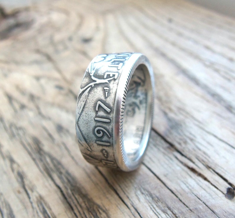 Silver coin ring France French jewelry French coin ring French silver coin ring Ring from French coin Handmade Rings image 4