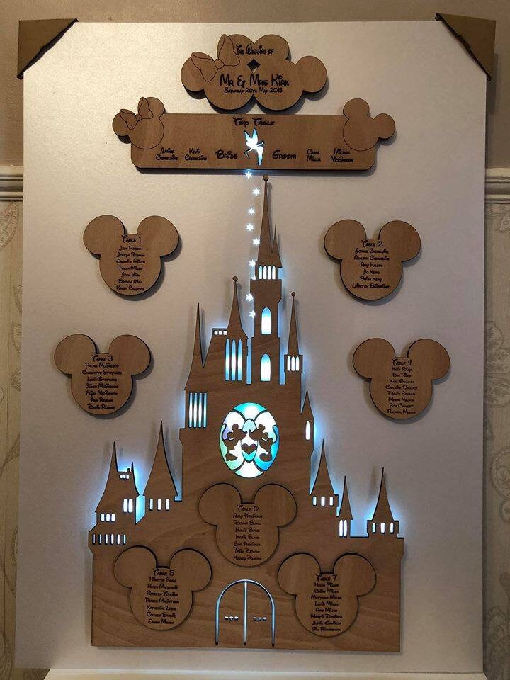Wedding Disney Castle Table Plan Disney Theme And Illuminated Etsy Wedding Disney Castle Table Plan Disney Theme And Illuminated Etsy