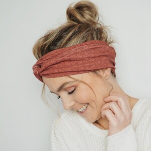 Haarband mit feinem Muster Stirnband Haarband Yoga Haarband Boho Haarband Headband Turban weinrotes Bandana bequeme Headbands für Sie image 3