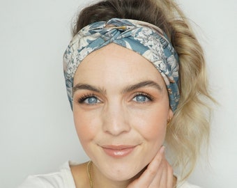 Haarband, Stirnband, Haarband in blau, Headband, Knotenhaarband, Hairband, Bandana, Boho Haarband, Boho, Haaraccessoire, Musterhaarband