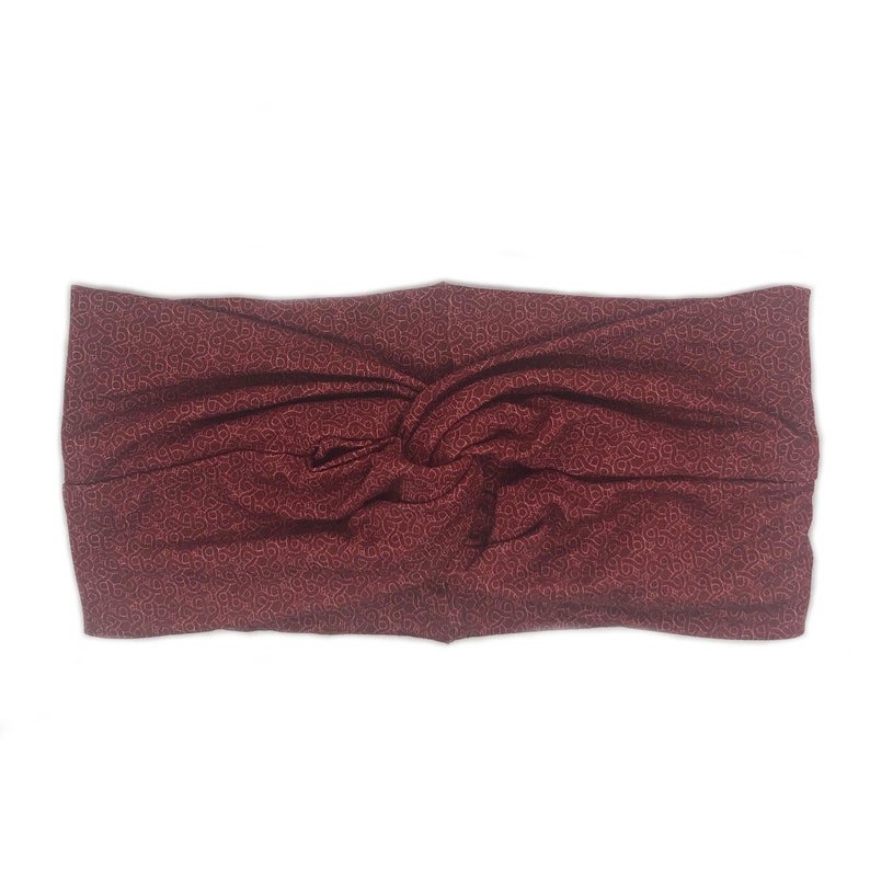 Haarband mit feinem Muster Stirnband Haarband Yoga Haarband Boho Haarband Headband Turban weinrotes Bandana bequeme Headbands für Sie image 7