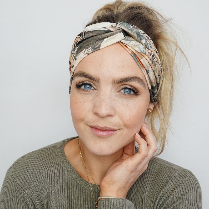 Haarband Stirnband Boho Headband Yoga Headbands mit Knoten Trendfrisur moderne Haarbänder für Sie Haaraccessoire im Trend Stirnbänder modern image 1