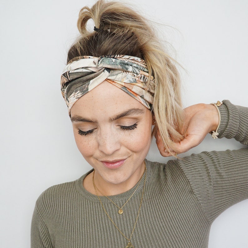 Haarband Stirnband Boho Headband Yoga Headbands mit Knoten Trendfrisur moderne Haarbänder für Sie Haaraccessoire im Trend Stirnbänder modern Bild 3