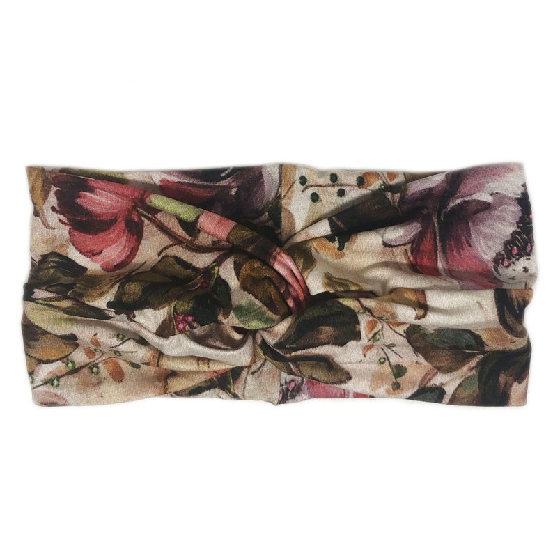 Haarband für Damen mit Blumen, florales Stirnband mit Knoten für Sie Bild 5