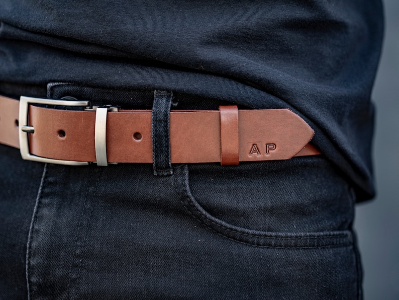 Raw Natural Leather Belt Men 1.4 in 3,5 cm Wedding Belt Choice of Belt Buckles For Men Handmade Personalized Gift Belt