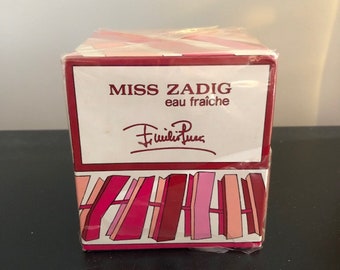 Vintage 1970s Unopened Emilio Pucci Miss Zadig Eau Fraiche, 4 Fl. Oz 120 ML/Vintage Pucci Fragrance/Vintage Perfume, New in Box